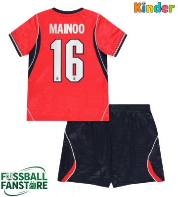 England Kobbie Mainoo #16 Replik Auswärtstrikot Kinder WM 2026 Kurzarm (+ Kurze Hosen)